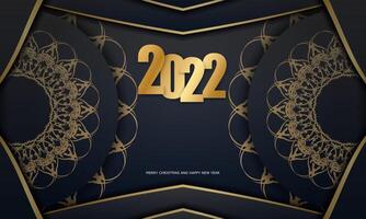 Golden new year 2020 background with a black and gold design vector