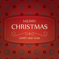 Red color merry christmas and happy new year flyer with luxury burgundy pattern vector