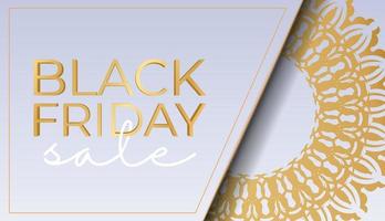 Celebration Poster For Black Friday Beige With Greek Pattern vector