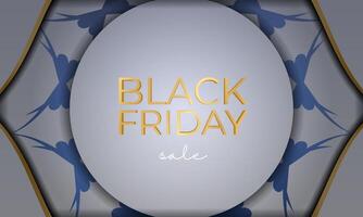 Festive Baner Black Friday in beige color with geometric pattern vector
