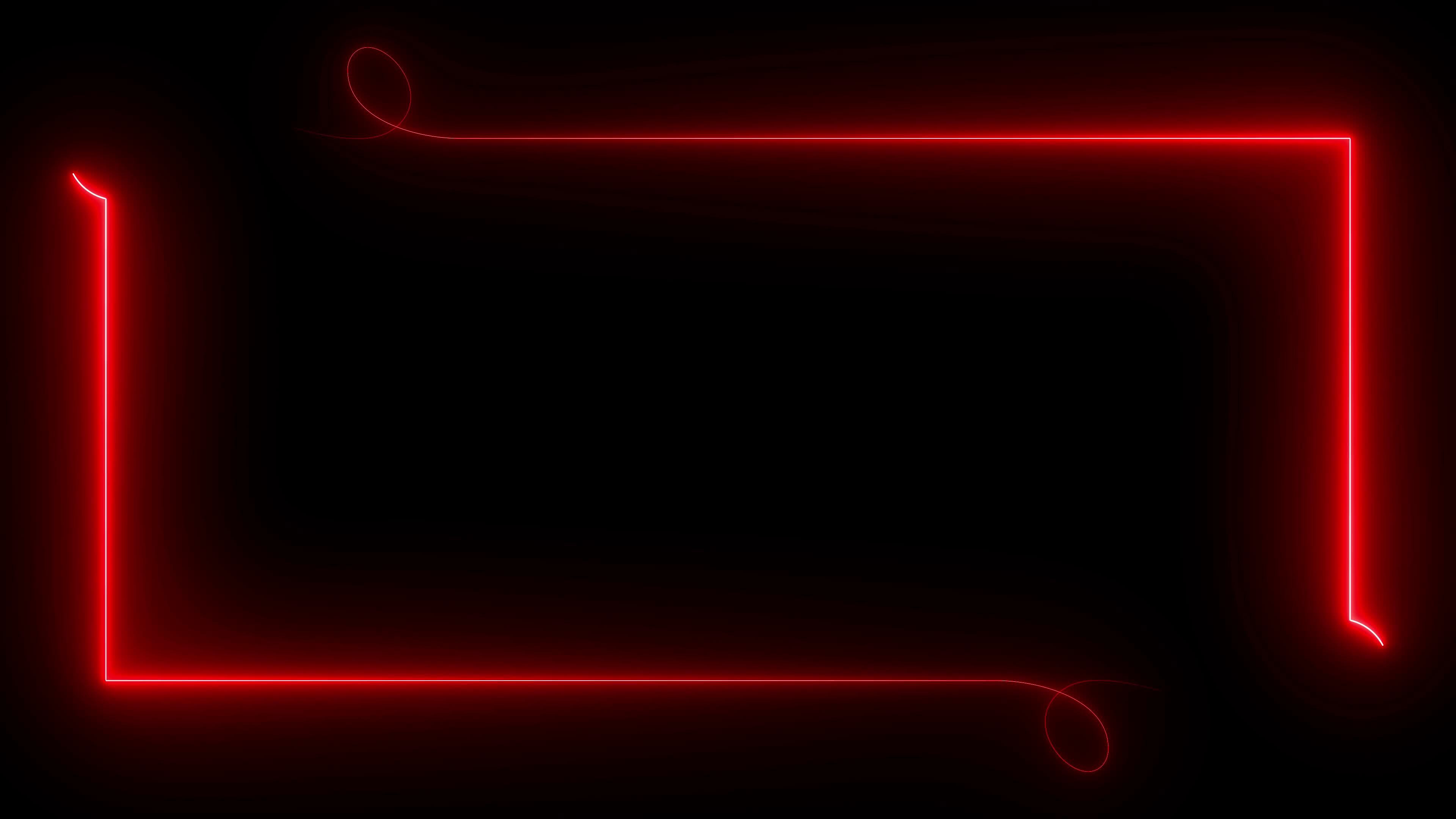 Red neon frame lighting on black background. 4K 60FPS 13616531 Stock Video  at Vecteezy