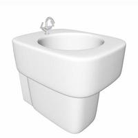 Round bidet design for bathrooms. 3D illustration photo