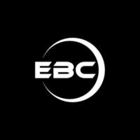 EBC letter logo design in illustration. Vector logo, calligraphy designs for logo, Poster, Invitation, etc.