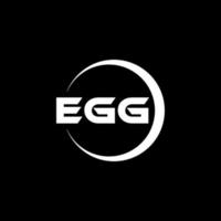 EGG letter logo design in illustration. Vector logo, calligraphy designs for logo, Poster, Invitation, etc.