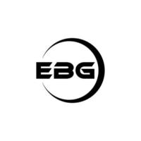 EBG letter logo design in illustration. Vector logo, calligraphy designs for logo, Poster, Invitation, etc.