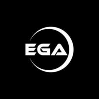 EGA letter logo design in illustration. Vector logo, calligraphy designs for logo, Poster, Invitation, etc.