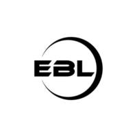 EBL letter logo design in illustration. Vector logo, calligraphy designs for logo, Poster, Invitation, etc.