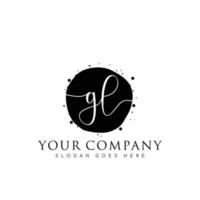 Initial GL beauty monogram and elegant logo design, handwriting logo of initial signature, wedding, fashion, floral and botanical with creative template. vector