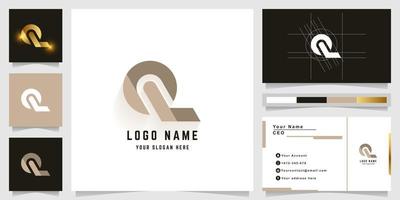 Letter QL or CL monogram logo with business card design vector