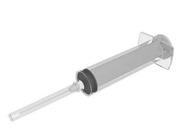 Plastic medical syringe, 3d illustration photo