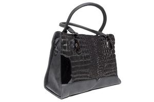 women's leather handbag in black photo