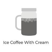 Trendy Iced Coffee vector