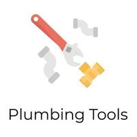 Trendy Plumbing Tools vector