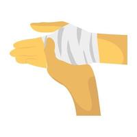 Trendy Hand Bandage vector