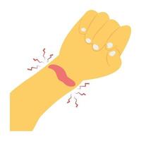 Trendy Wrist Bleeding vector