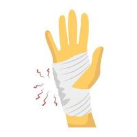 Trendy Hand Bandage vector