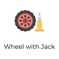 Wheel and Jack vector