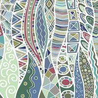 Fabric abstract doodles, hand drawn, lines, print, art. vector