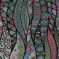 Fabric abstract doodles, hand drawn, lines, print, art. vector