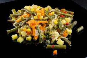 Vegetable stew on a plate photo