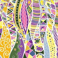 Fabric abstract doodles, hand drawn, lines, print, art. vector