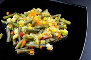 Vegetable stew on a plate photo