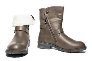 Female winter leather shoes photo