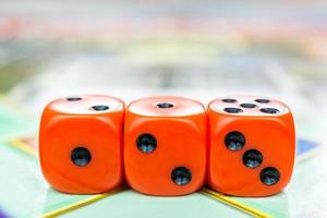 cubes on the board game photo