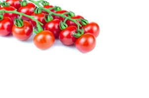 cherry tomatoes on white background photo