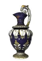 Blue Chinese vase with floral pattern photo