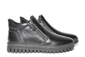 Female winter leather shoes photo