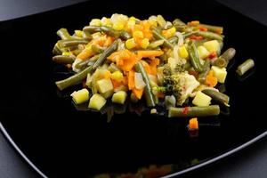 Vegetable stew on a plate photo