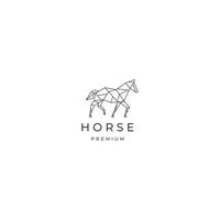 Horse geometric logo icon design template vector