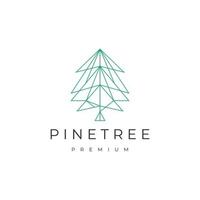 Abstract pine tree geometric logo design template vector