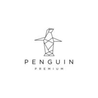 plantilla de icono de diseño de logotipo de pingüino vector