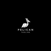 Pelican geometric polygonal logo vector icon design template