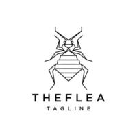 Flea logo line art logo vector icon design