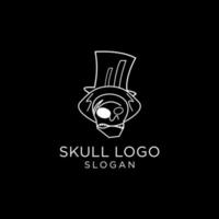 Skull logo vector icon design template