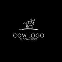 Cow head logo icon design vector