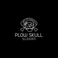Skull logo vector icon design template