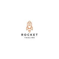 Rocket logo vector icon design template