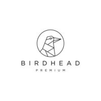 Bird head geometric logo vector icon design template