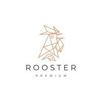 Rooster head logo icon design template vector