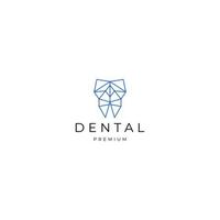 plantilla de diseño de icono de logotipo geométrico dental vector