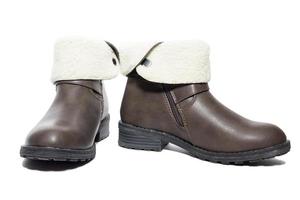 Female winter leather shoes photo