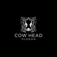 Cow head logo icon design vector