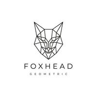 Fox head logo icon design template vector