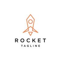 Rocket logo vector icon design template