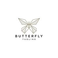 Butterfly geometric logo vector icon design template