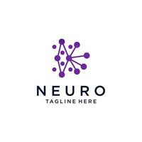 Neuron logo design icon template vector